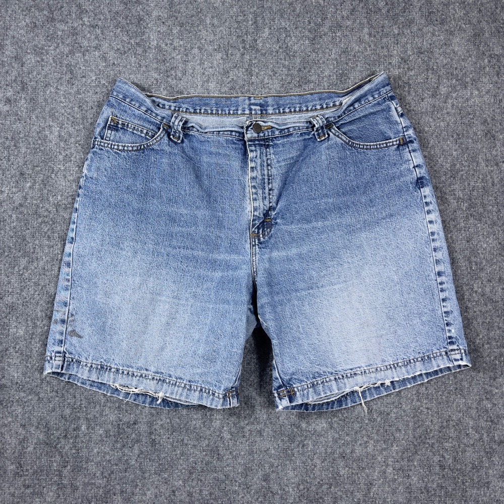 Riders Denim Shorts Womens 18M Blue Medium Wash Raw‎ Hem Distressed Cotton